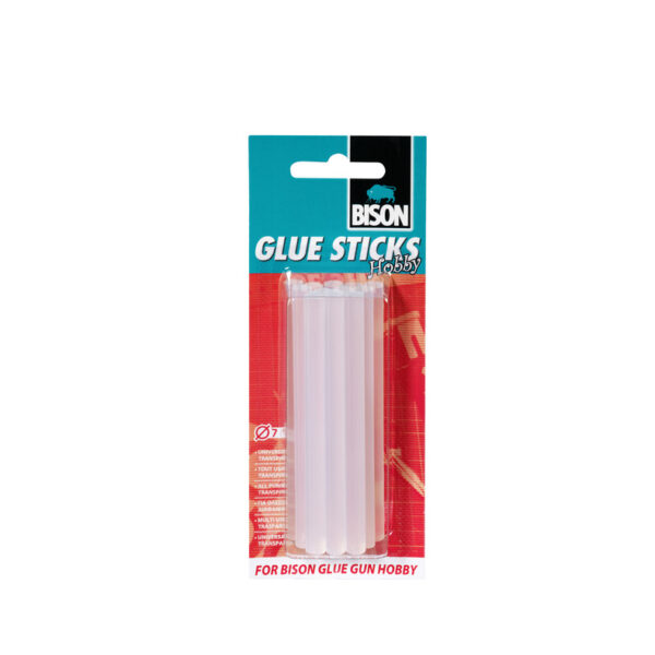 Bison Glue Sticks Hobby 7mm transparant 12 stuks op kaart