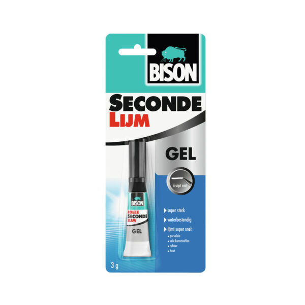 Bison Secondelijm Gel 3g tube kaart