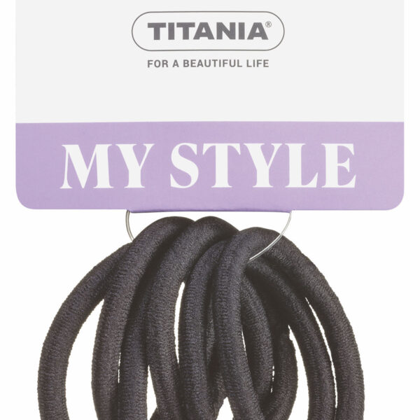 Titania Haar elastiek 6mm dia 4.5cm 6 stuks - zwart