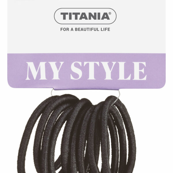 Titania Haar elastiek 4mm dia 4.5cm 9 stuks - zwart