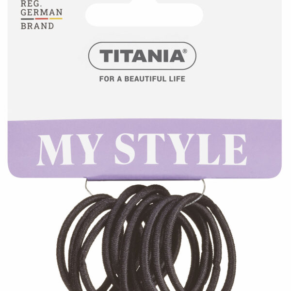 Titania Haar elastiek 2mm dia 3cm 12 stuks - zwart