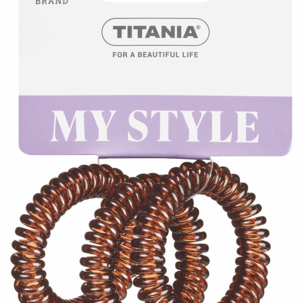 Titania Haar elastiek Anti Ziep 5cm 3 stuks - bruin