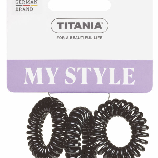Titania Haar elastiek Anti Ziep 3.5cm 3 stuks - zwart