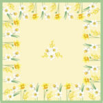 Duni napperon Dunicel Spring Daffodil 84x84cm