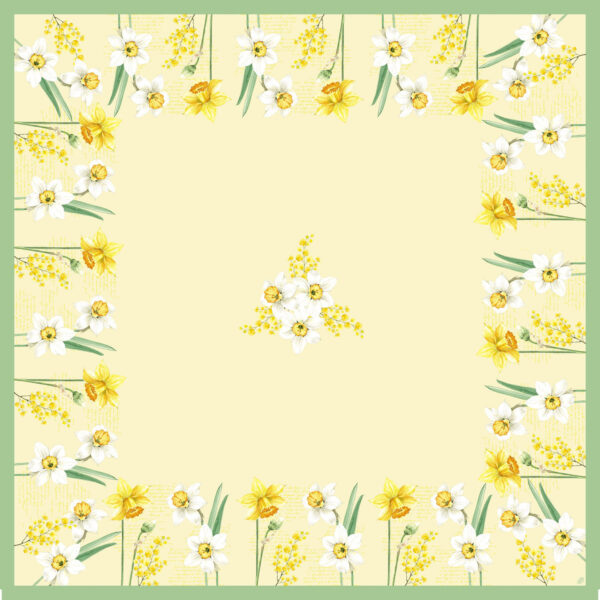 Duni napperon Dunicel Spring Daffodil 84x84cm