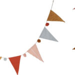 Vlaggenlijn katoen multi color 160cm