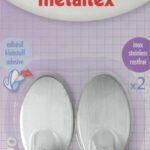 Metaltek plakhaak jumbo ovaal 2 stuks - chroom