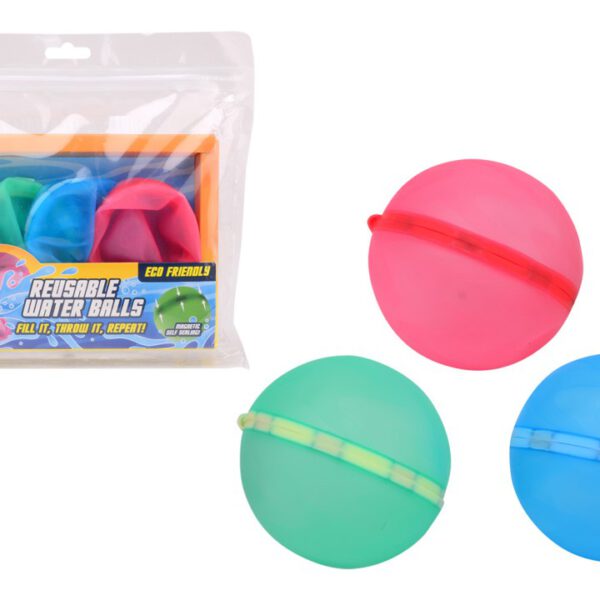 Aqua Fun Herbruikbare magnetische waterballen 3 stuks in zak