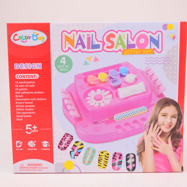 Nagelsalon glitter set 18 delig