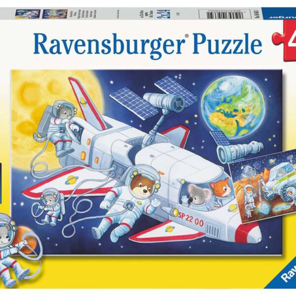 Puzzel 2x24 stukjes Reis door de ruimte