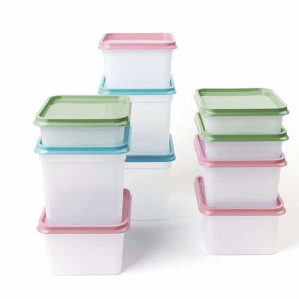 Amuse Amuse diepvriesdoos set 10 pcs - roze/groen/blauw