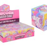 Eenhoorn puzzel kubus in display