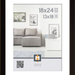 Fotolijst Madrid 18x24cm Plexiglas - Zwart