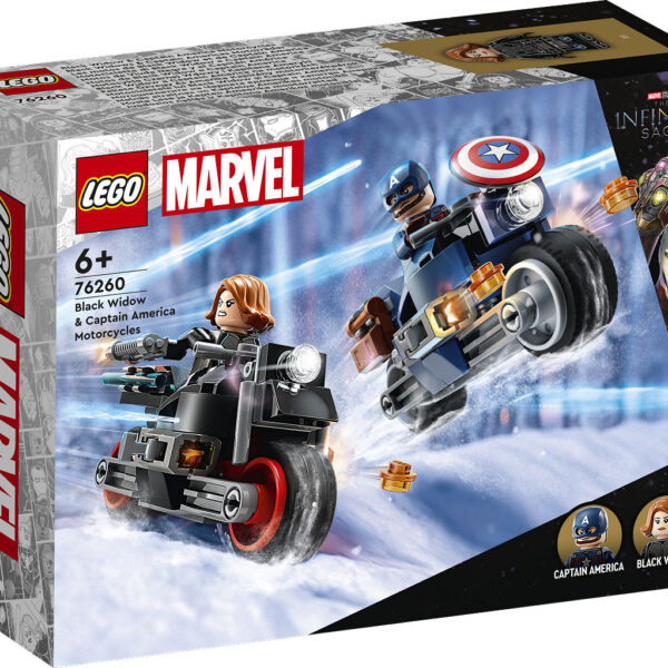 LEGO Super Heroes Black Widow en Captain motoren