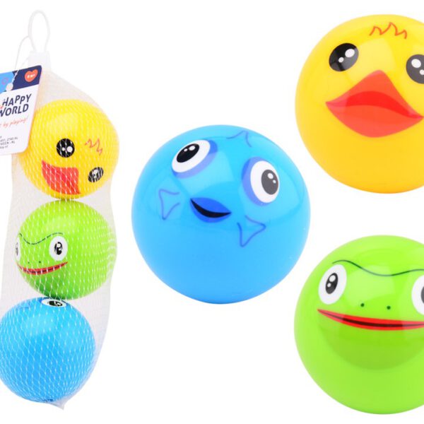 Happy World dieren bad speelballen 3 stuks in net