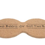 Onderzetter Two beers kurk 19x9,5x0,6cm 4 stuks