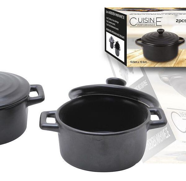 Cuisine Performance Kookpan mini 2 stuks mat zwart