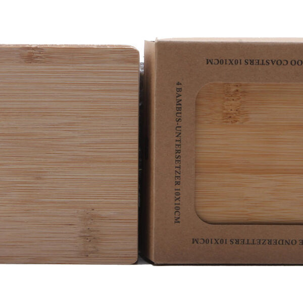 Cuisine Performance Onderzetter Bamboo 10x10cm 4 stuks