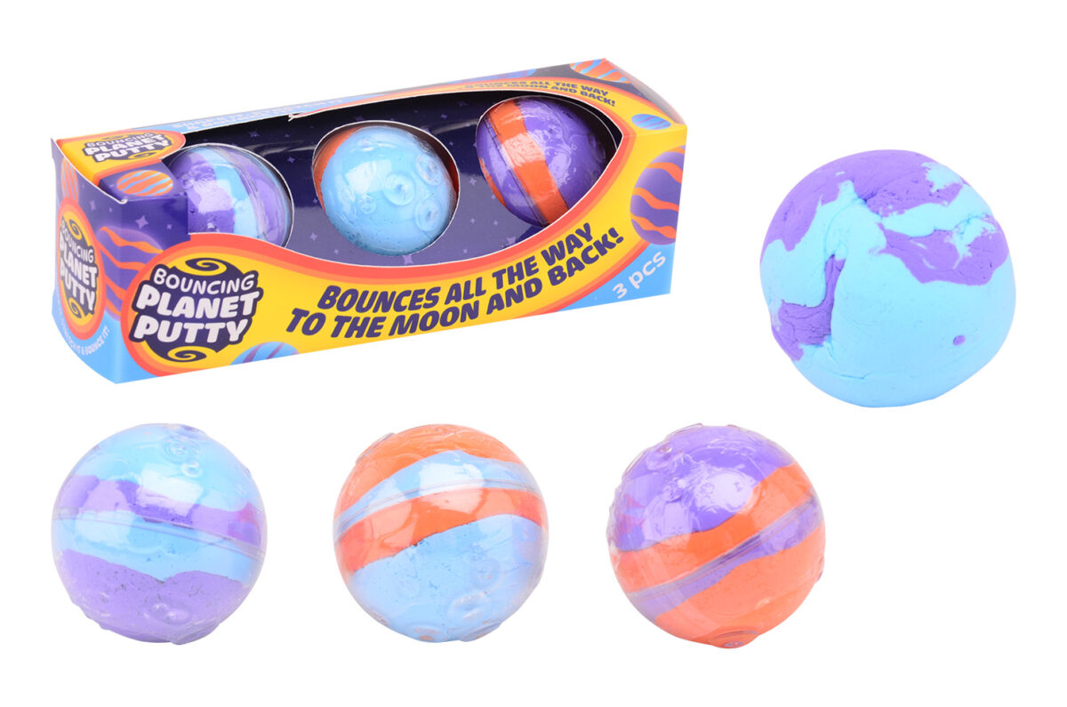 Bouncing planeten putty 3 stuks in doos