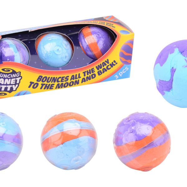 Bouncing planeten putty 3 stuks in doos