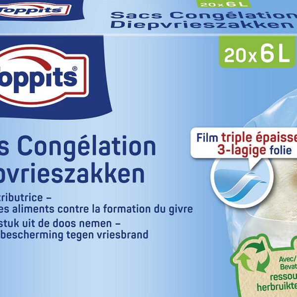 Toppits Diepvrieszakken 6L 20 stuks