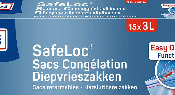 Toppits Safe-Loc Zip Diepvrieszakken 3L 15 stuks