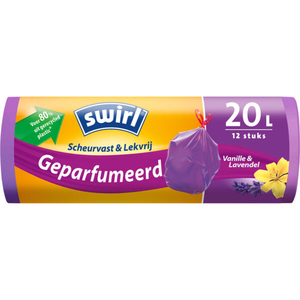 Swirl Pedaalemmerzakken Vanille-Lavendel 20L - 12 stuks