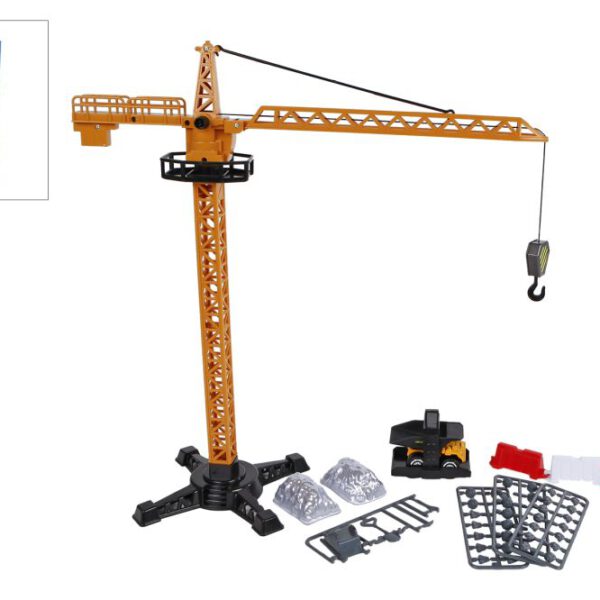 2-Play hijskraan 40cm met voertuig en 50 accessoires ass