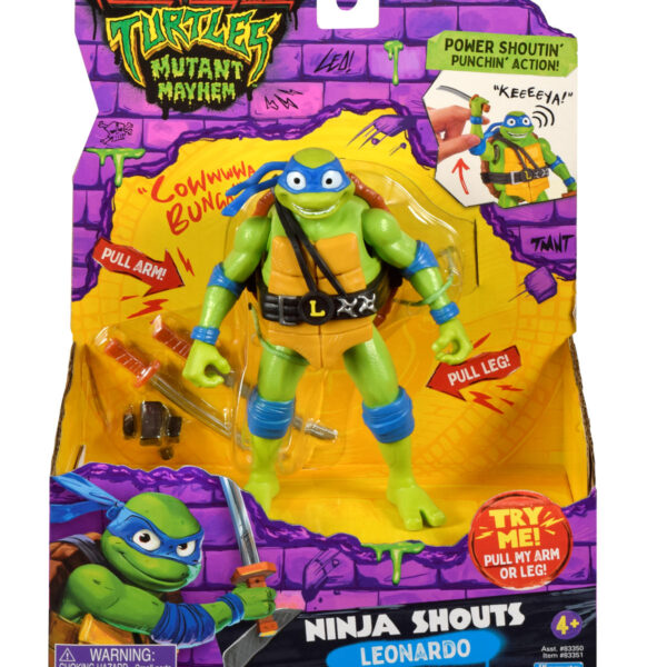 TMNT Mutant Mayhem Ninja Shouts figure - Leonardo