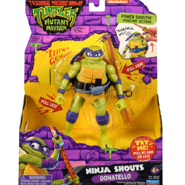 TMNT Mutant Mayhem Ninja Shouts figure - Donatello