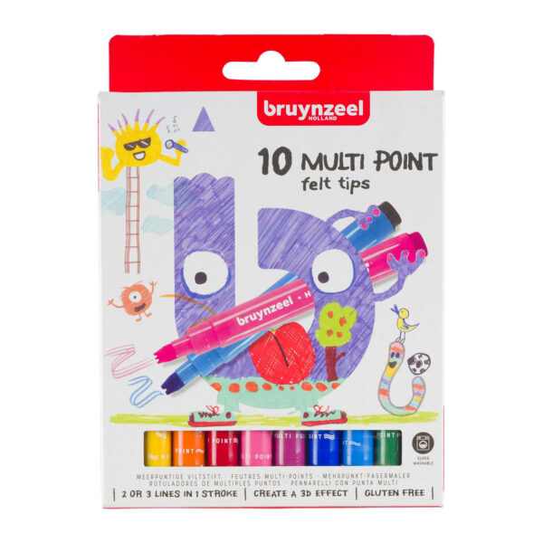 Bruynzeel Kids Multi Point viltstiften set 10