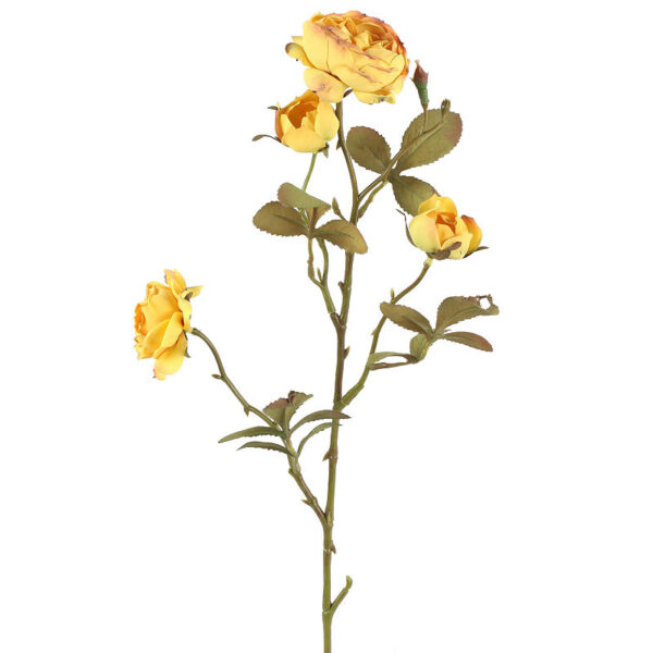 Kunstbloem Rosa geel 58cm