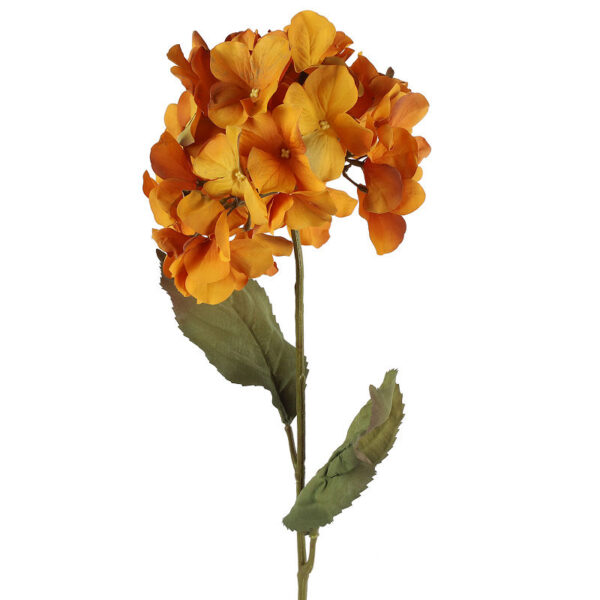 Kunstbloem Hydrangea oranje 73cm