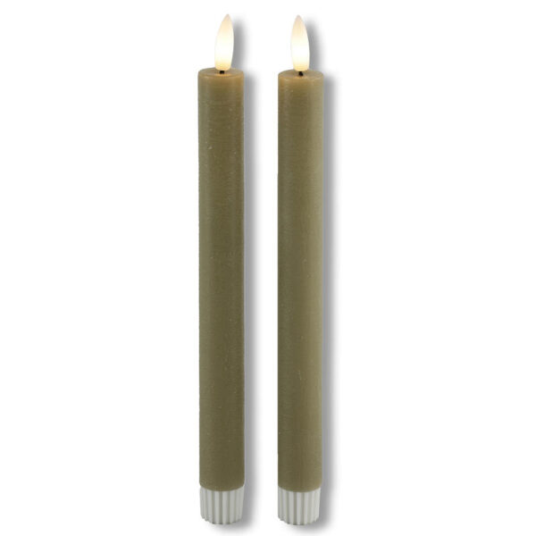 Countryfield LED Dinerkaars rustiek L 24cm 2 stuks - beige