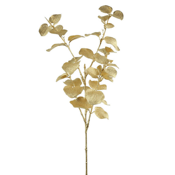 Counntryfield Kunstbloem Eucalyptus metallic goud 72cm