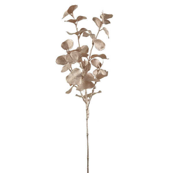 Counntryfield Kunstbloem Eucalyptus metallic rose goud 72cm