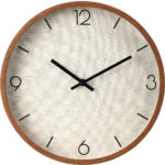 Wandklok 30cm hout look