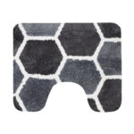 DH Rennes grijs toiletmat 60x50 cm