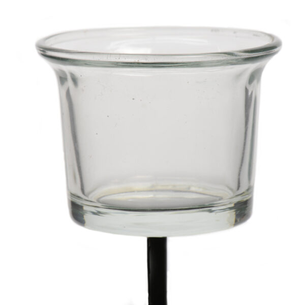 Theelichthouder Glas Helder op steel 6.00x10.00cm