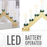 Kaarsenbrug LED 39.5x5x31cm Hout B.O. incl. timer