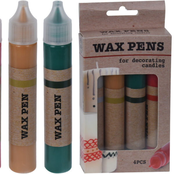 Wax pennen 4 stuks in doos