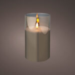Lumineo LED kaars in glas incl. timer - 10.00x17.50cm