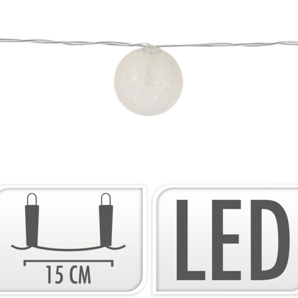 Verlichting LED Cotton Balls 4cm 10 stuks