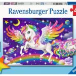 Puzzel 2x24 stukjes Eenhoorn en Pegasus