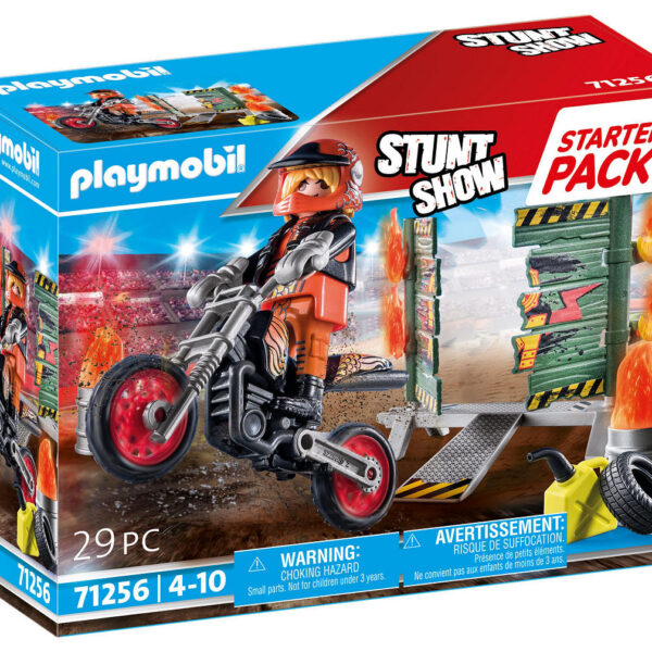 Playmobil Starterpack Stuntshow motor met vuurmuur