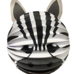 Lampion bol 20cm - Zebra
