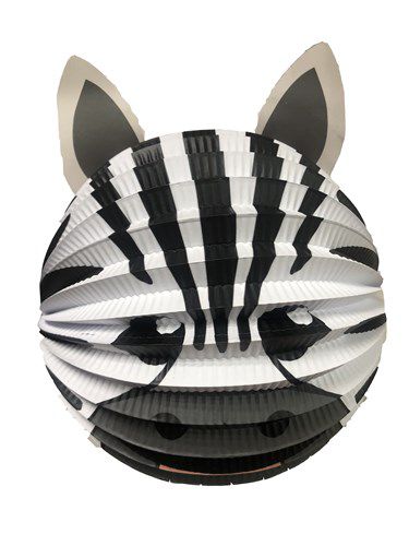 Lampion bol 20cm - Zebra