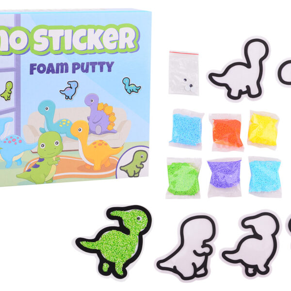 Maak je eigen dino foam sticker - 6 stuks in doos