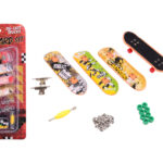 Vinger skateboard set 4 stuks op kaart