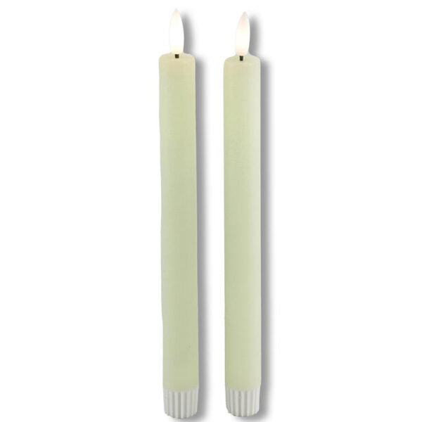 Countryfield LED Dinerkaars rustiek L 24cm 2 stuks - creme